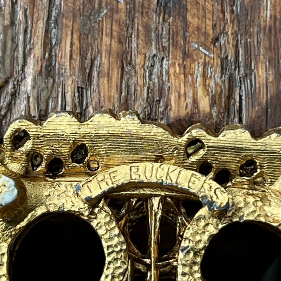 Vintage Gold-Tone Lipstick Stand -“The Bucklers” - Picture 8 of 12